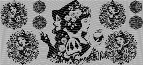 16oz black and white-B 62